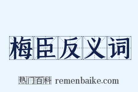 梅臣反义词是什么意思的图片